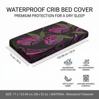 Hawaiian Mango Tribal Tattoo Baby Bed Cover Pink Pacific Traditional Pattern LT9 - Polynesian Pride