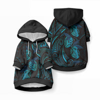 Hawaiian Mango Tribal Tattoo Pet Hoodie Teal Pacific Traditional Pattern LT9 Pullover Teal - Polynesian Pride