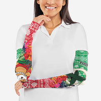 Personalised Vanuatu Joyeux Noel Arm Sleeves Proud To Be a Ni-Van Sand Drawing Art - Polynesian Pride