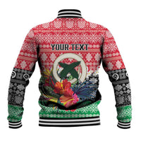 Personalised Vanuatu Joyeux Noel Baseball Jacket Proud To Be a Ni-Van Sand Drawing Art - Polynesian Pride