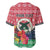 Personalised Vanuatu Joyeux Noel Baseball Jersey Proud To Be a Ni-Van Sand Drawing Art - Polynesian Pride