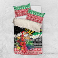 Personalised Vanuatu Joyeux Noel Bedding Set Proud To Be a Ni-Van Sand Drawing Art - Polynesian Pride