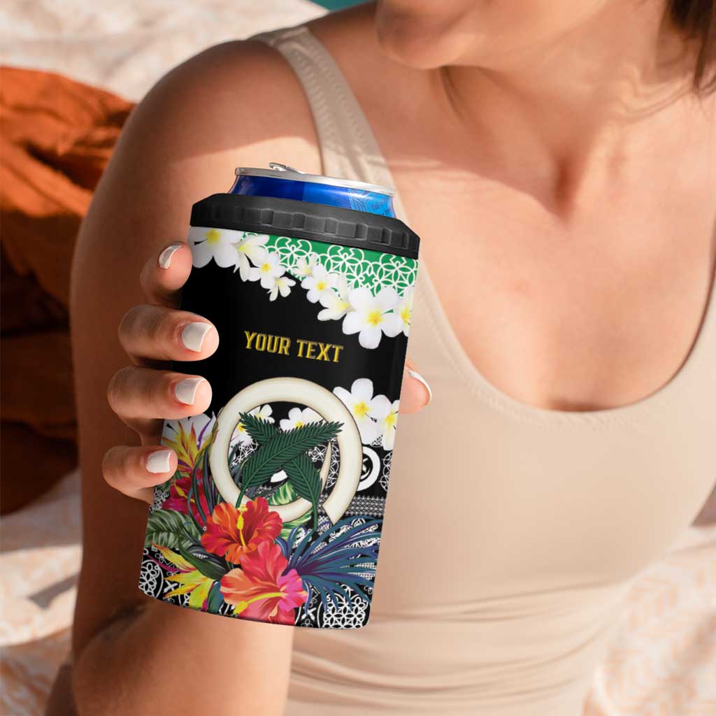 Personalised Vanuatu Joyeux Noel 4 in 1 Can Cooler Tumbler Proud To Be a Ni-Van Sand Drawing Art - Polynesian Pride