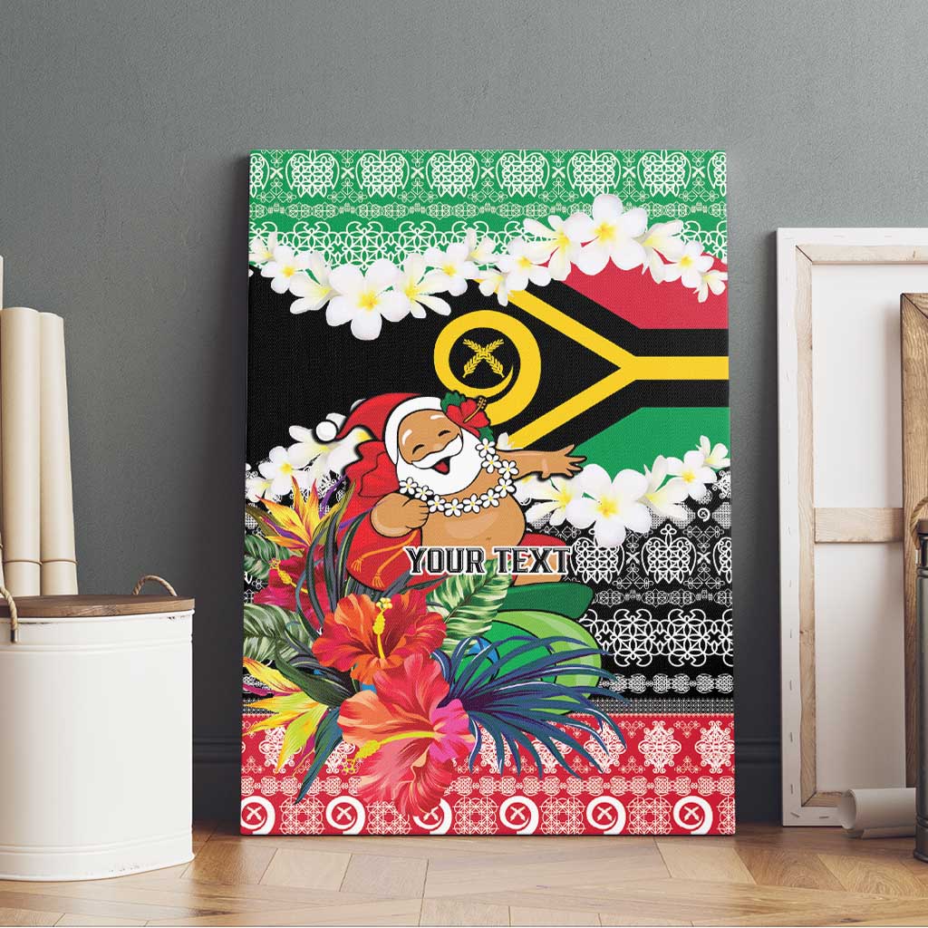 Personalised Vanuatu Joyeux Noel Canvas Wall Art Proud To Be a Ni-Van Sand Drawing Art - Polynesian Pride