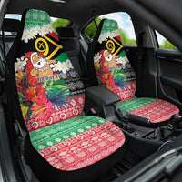 Personalised Vanuatu Joyeux Noel Car Seat Cover Proud To Be a Ni-Van Sand Drawing Art - Polynesian Pride