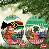 Personalised Vanuatu Joyeux Noel Ceramic Ornament Proud To Be a Ni-Van Sand Drawing Art - Polynesian Pride