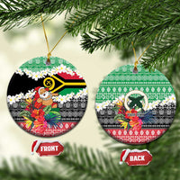 Personalised Vanuatu Joyeux Noel Ceramic Ornament Proud To Be a Ni-Van Sand Drawing Art - Polynesian Pride