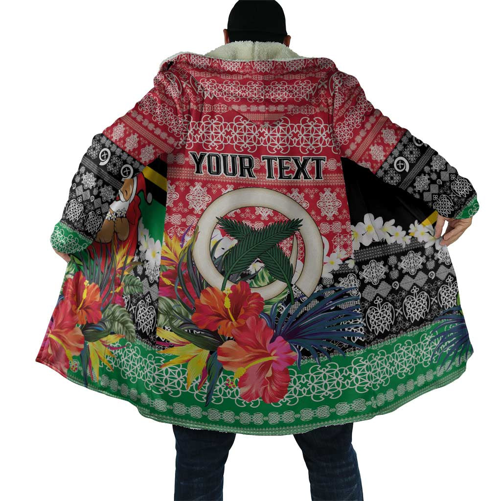 Personalised Vanuatu Joyeux Noel Cloak Proud To Be a Ni-Van Sand Drawing Art - Polynesian Pride