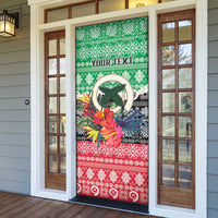 Personalised Vanuatu Joyeux Noel Door Cover Proud To Be a Ni-Van Sand Drawing Art - Polynesian Pride