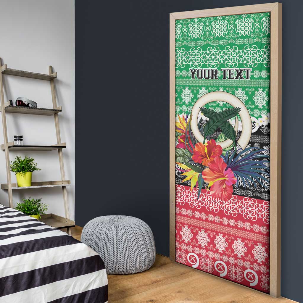Personalised Vanuatu Joyeux Noel Door Cover Proud To Be a Ni-Van Sand Drawing Art - Polynesian Pride