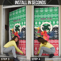 Personalised Vanuatu Joyeux Noel Door Cover Proud To Be a Ni-Van Sand Drawing Art - Polynesian Pride