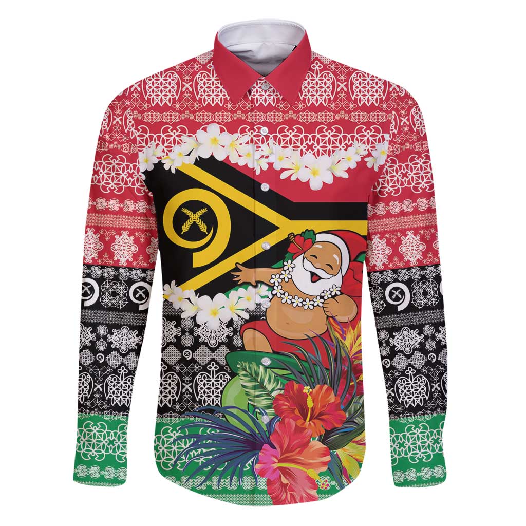 Personalised Vanuatu Joyeux Noel Family Matching Puletasi and Hawaiian Shirt Proud To Be a Ni-Van Sand Drawing Art - Polynesian Pride