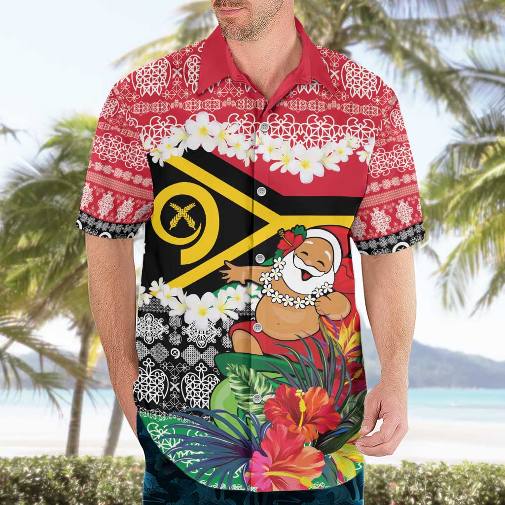 Personalised Vanuatu Joyeux Noel Hawaiian Shirt Proud To Be a Ni-Van Sand Drawing Art - Polynesian Pride