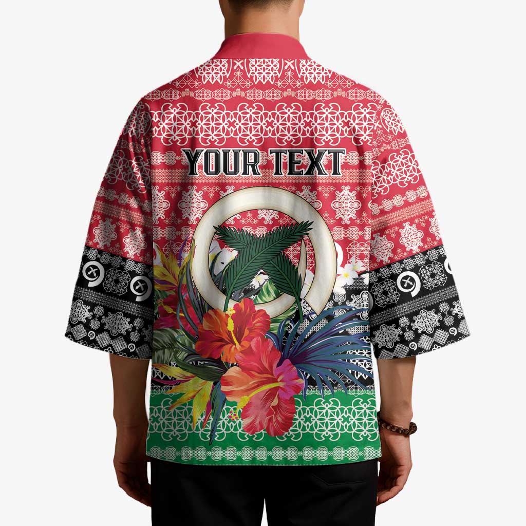 Personalised Vanuatu Joyeux Noel Kimono Proud To Be a Ni-Van Sand Drawing Art - Polynesian Pride