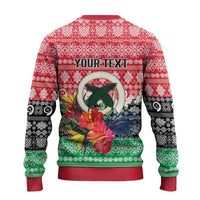 Personalised Vanuatu Joyeux Noel Ugly Christmas Sweater Proud To Be a Ni-Van Sand Drawing Art - Polynesian Pride