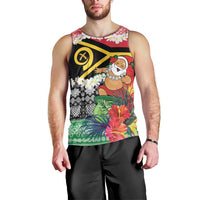 Personalised Vanuatu Joyeux Noel Men Tank Top Proud To Be a Ni-Van Sand Drawing Art - Polynesian Pride
