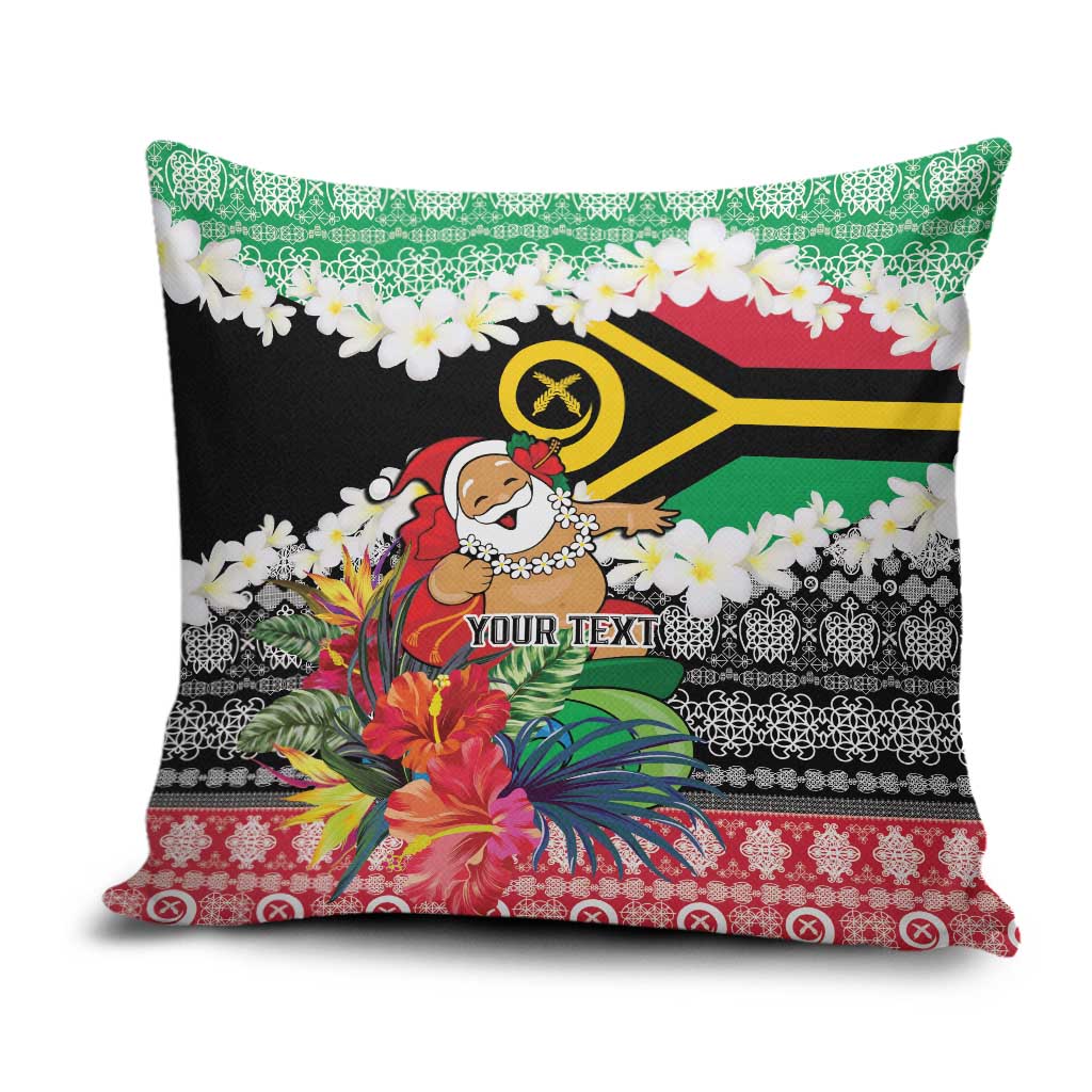 Personalised Vanuatu Joyeux Noel Pillow Cover Proud To Be a Ni-Van Sand Drawing Art - Polynesian Pride