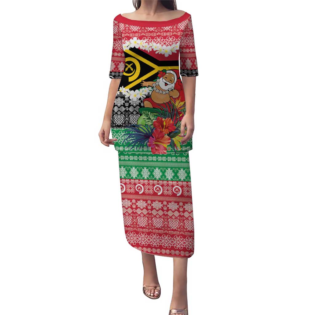 Personalised Vanuatu Joyeux Noel Puletasi Proud To Be a Ni-Van Sand Drawing Art - Polynesian Pride