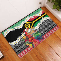Personalised Vanuatu Joyeux Noel Rubber Doormat Proud To Be a Ni-Van Sand Drawing Art - Polynesian Pride