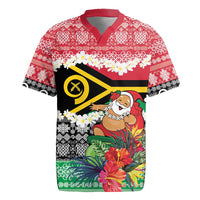 Personalised Vanuatu Joyeux Noel Rugby Jersey Proud To Be a Ni-Van Sand Drawing Art - Polynesian Pride