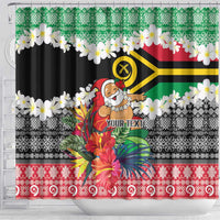 Personalised Vanuatu Joyeux Noel Shower Curtain Proud To Be a Ni-Van Sand Drawing Art - Polynesian Pride