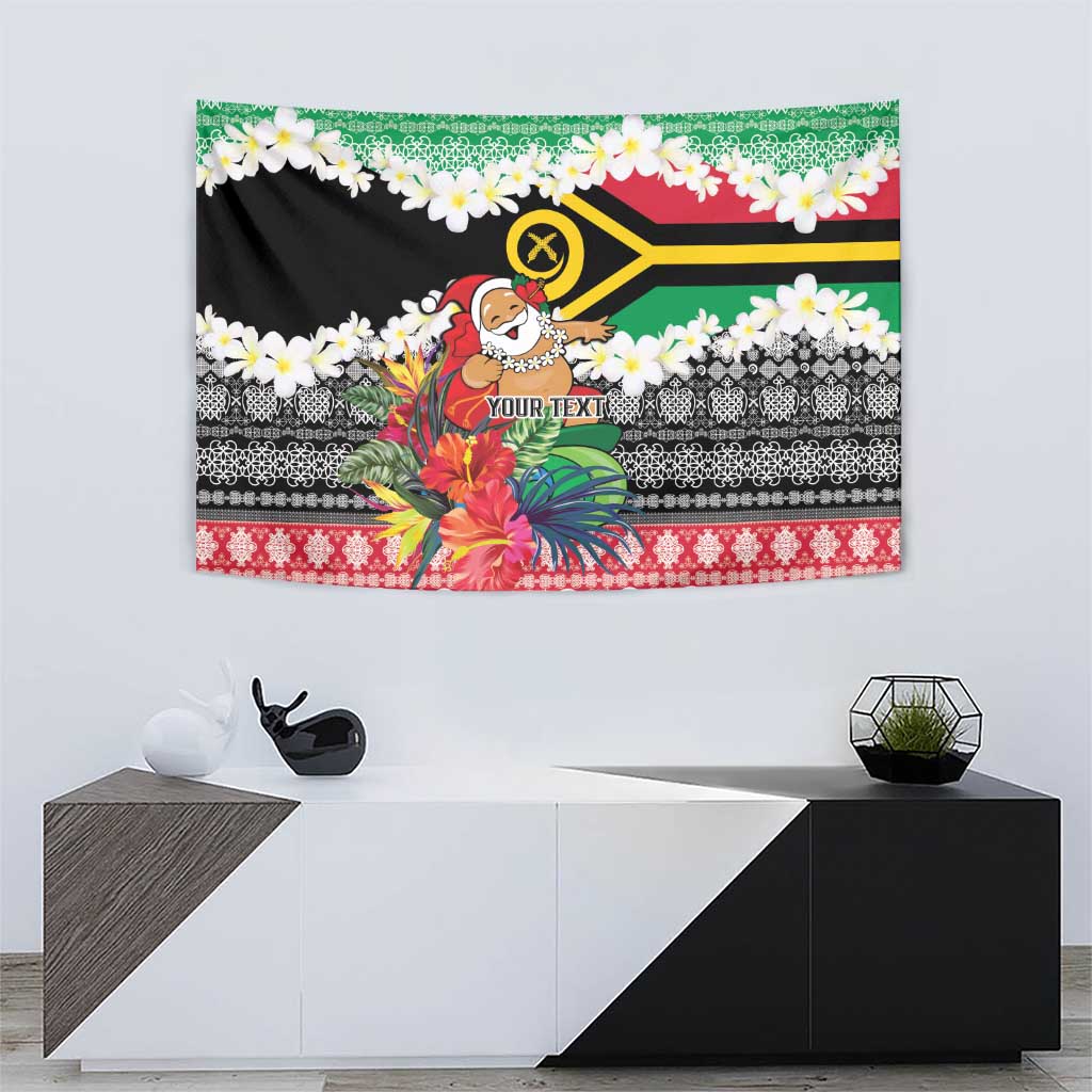 Personalised Vanuatu Joyeux Noel Tapestry Proud To Be a Ni-Van Sand Drawing Art - Polynesian Pride