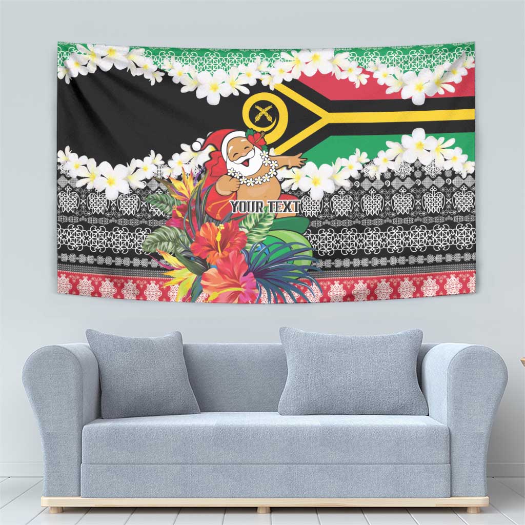 Personalised Vanuatu Joyeux Noel Tapestry Proud To Be a Ni-Van Sand Drawing Art - Polynesian Pride