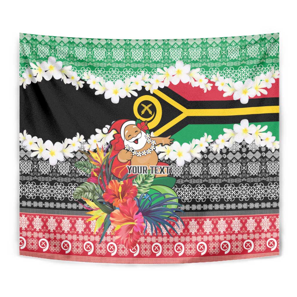 Personalised Vanuatu Joyeux Noel Tapestry Proud To Be a Ni-Van Sand Drawing Art - Polynesian Pride