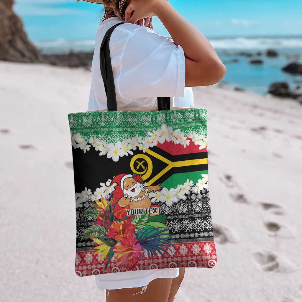 Personalised Vanuatu Joyeux Noel Tote Bag Proud To Be a Ni-Van Sand Drawing Art - Polynesian Pride