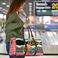 Personalised Vanuatu Joyeux Noel Travel Bag Proud To Be a Ni-Van Sand Drawing Art - Polynesian Pride