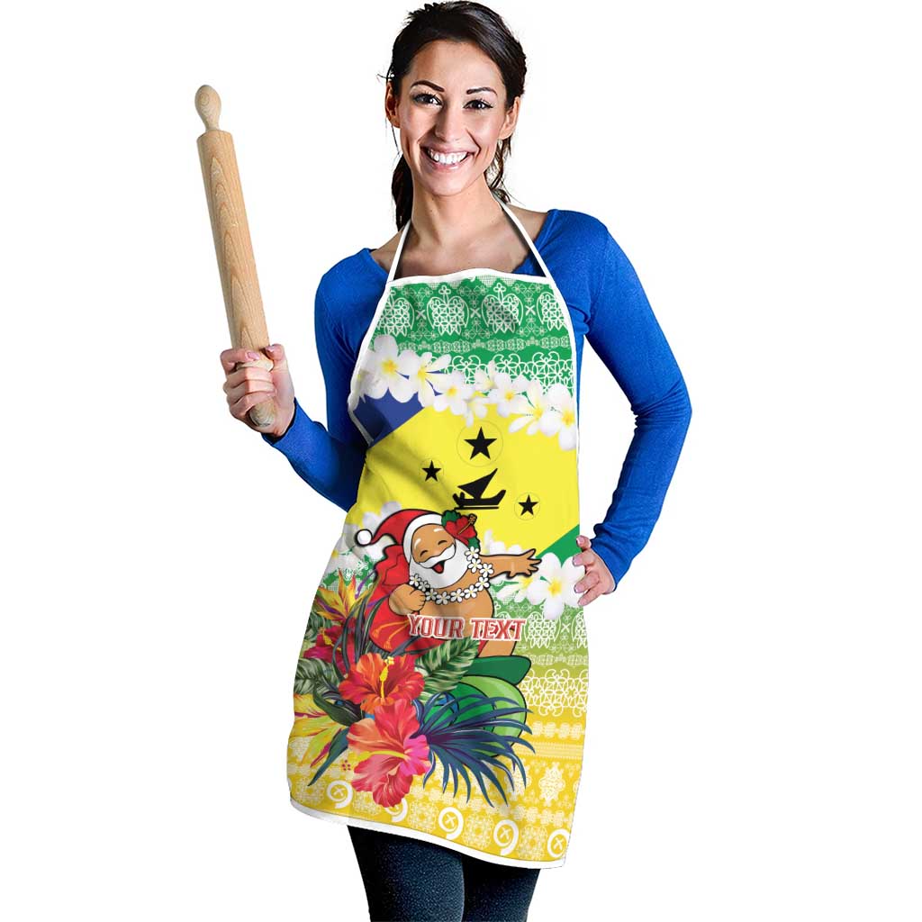 Personalised Malampa Joyeux Noel Apron Proud To Be a Ni-Van Sand Drawing Art - Polynesian Pride