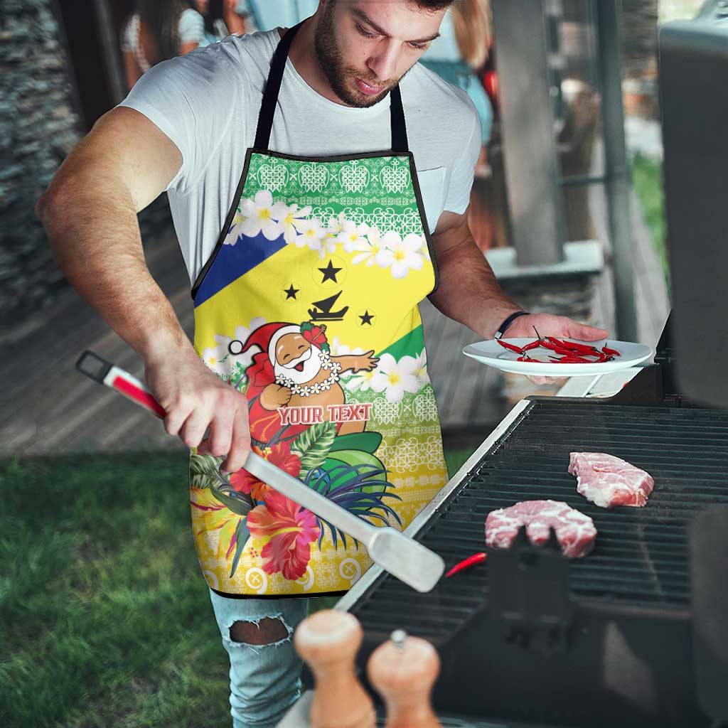 Personalised Malampa Joyeux Noel Apron Proud To Be a Ni-Van Sand Drawing Art - Polynesian Pride