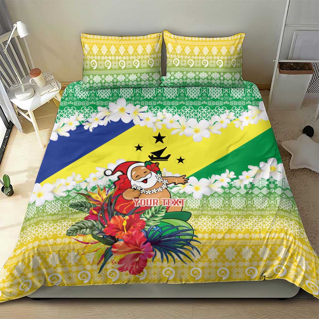 Personalised Malampa Joyeux Noel Bedding Set Proud To Be a Ni-Van Sand Drawing Art - Polynesian Pride