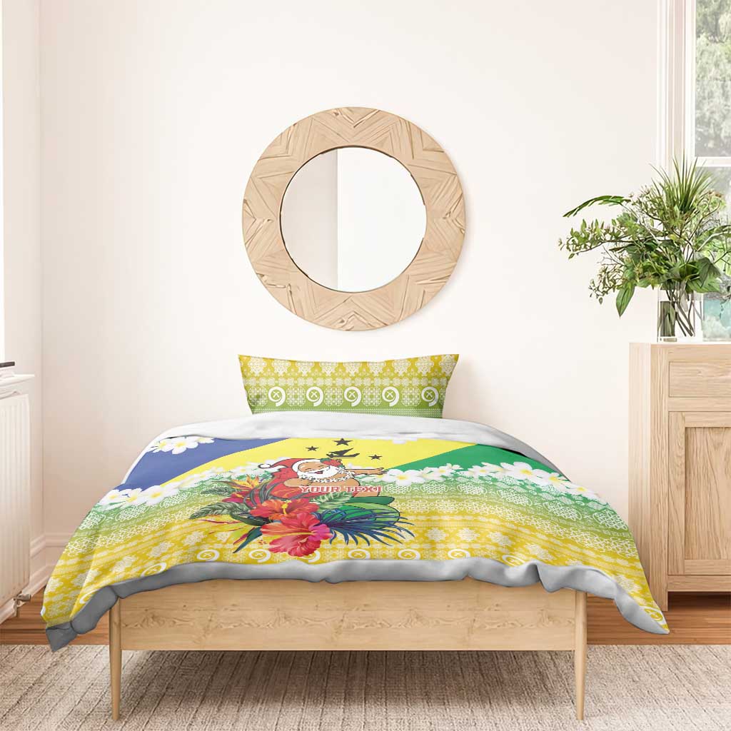 Personalised Malampa Joyeux Noel Bedding Set Proud To Be a Ni-Van Sand Drawing Art - Polynesian Pride