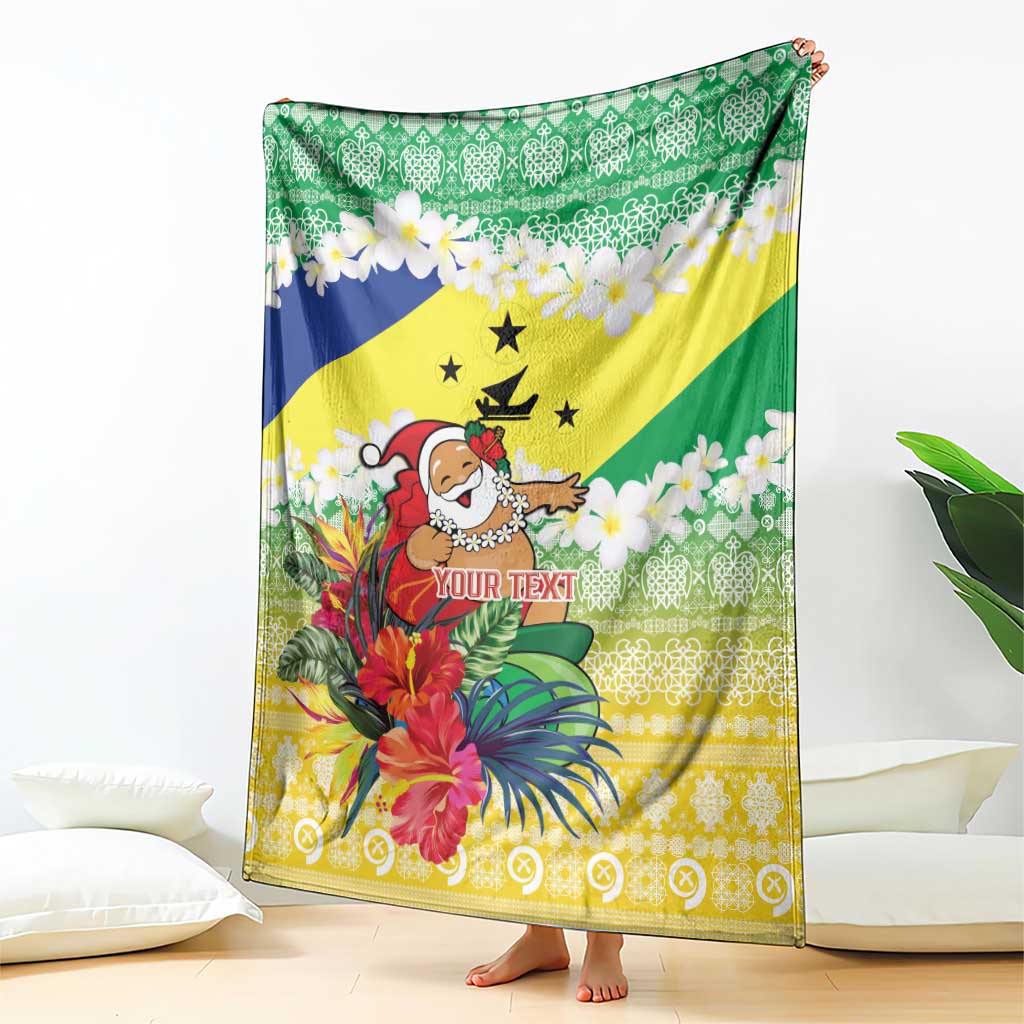 Personalised Malampa Joyeux Noel Blanket Proud To Be a Ni-Van Sand Drawing Art - Polynesian Pride