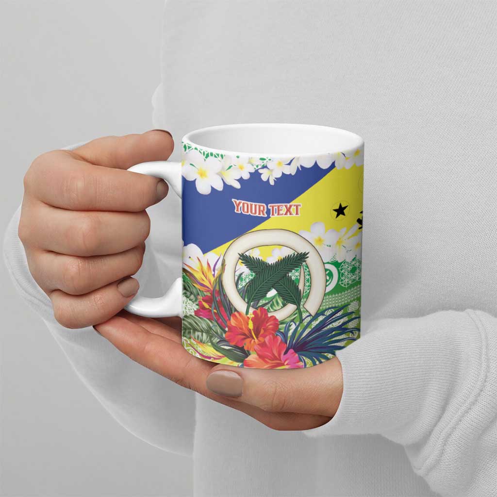 Personalised Malampa Joyeux Noel Ceramic Mug Proud To Be a Ni-Van Sand Drawing Art - Polynesian Pride