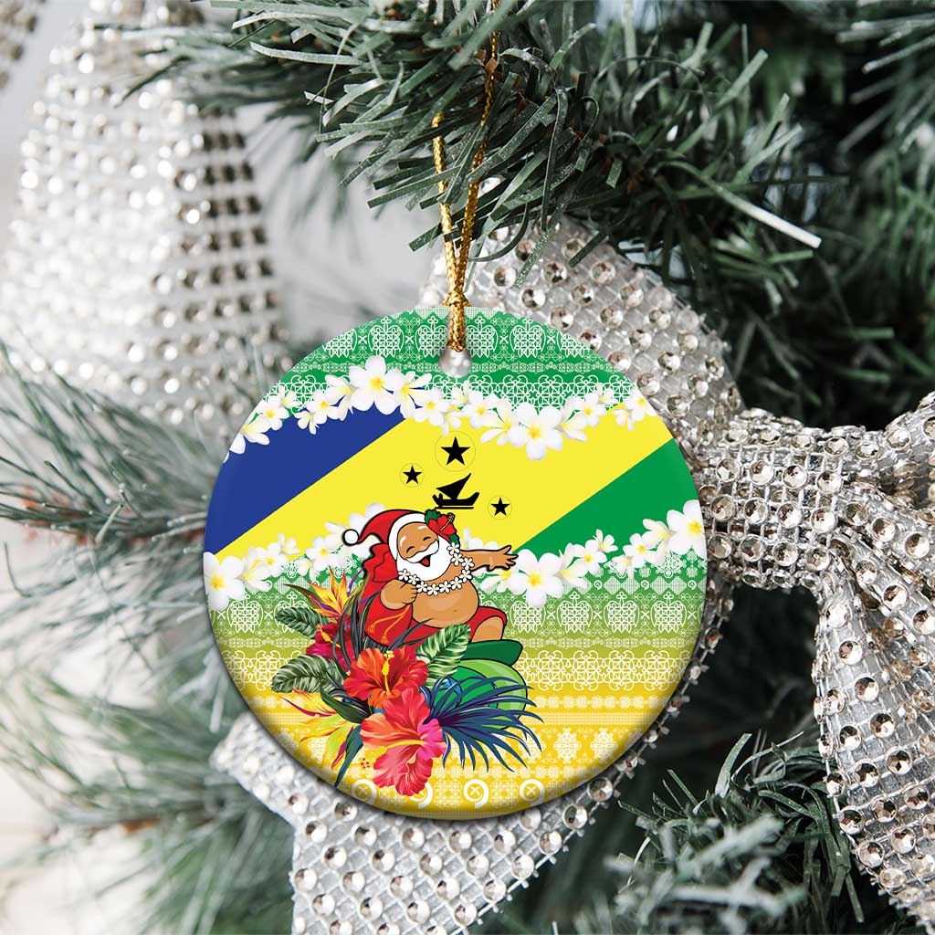 Personalised Malampa Joyeux Noel Ceramic Ornament Proud To Be a Ni-Van Sand Drawing Art - Polynesian Pride