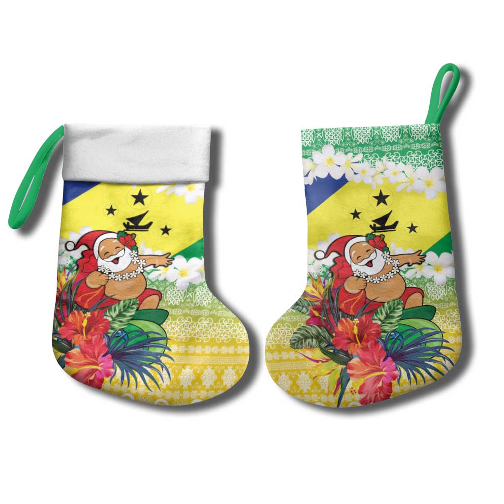 Personalised Malampa Joyeux Noel Christmas Stocking Proud To Be a Ni-Van Sand Drawing Art - Polynesian Pride