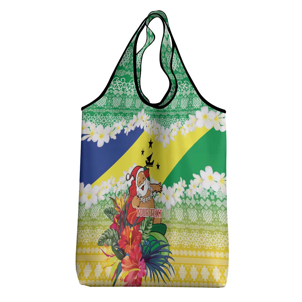 Personalised Malampa Joyeux Noel Grocery Bag Proud To Be a Ni-Van Sand Drawing Art - Polynesian Pride