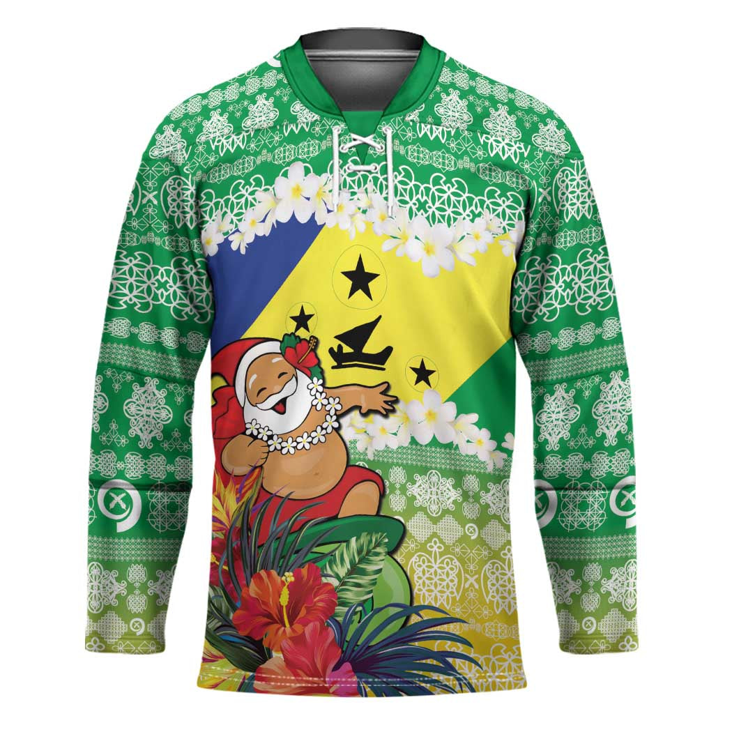 Personalised Malampa Joyeux Noel Hockey Jersey Proud To Be a Ni-Van Sand Drawing Art - Polynesian Pride