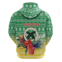 Personalised Malampa Joyeux Noel Hoodie Proud To Be a Ni-Van Sand Drawing Art - Polynesian Pride