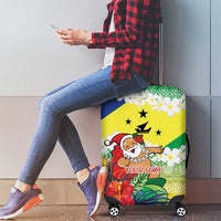 Personalised Malampa Joyeux Noel Luggage Cover Proud To Be a Ni-Van Sand Drawing Art - Polynesian Pride