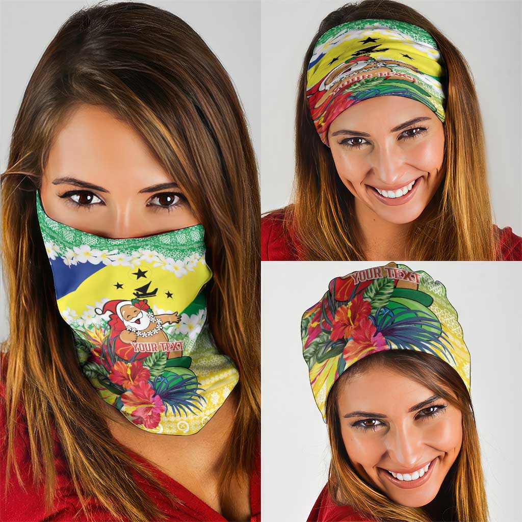 Personalised Malampa Joyeux Noel Neck Gaiter Proud To Be a Ni-Van Sand Drawing Art - Polynesian Pride