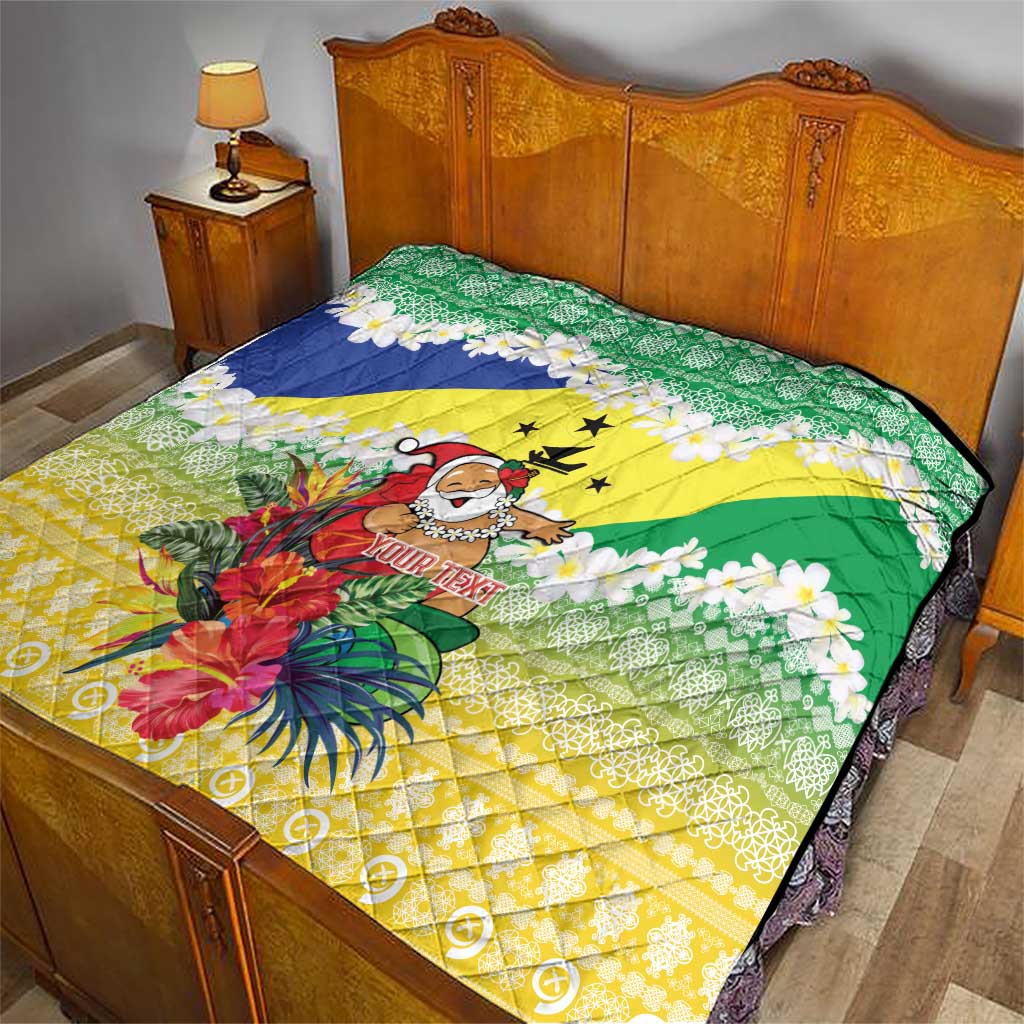 Personalised Malampa Joyeux Noel Quilt Proud To Be a Ni-Van Sand Drawing Art - Polynesian Pride