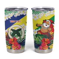 Personalised Malampa Joyeux Noel Tumbler Cup Proud To Be a Ni-Van Sand Drawing Art - Polynesian Pride