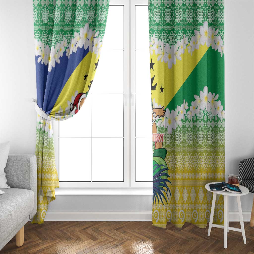 Personalised Malampa Joyeux Noel Window Curtain Proud To Be a Ni-Van Sand Drawing Art - Polynesian Pride