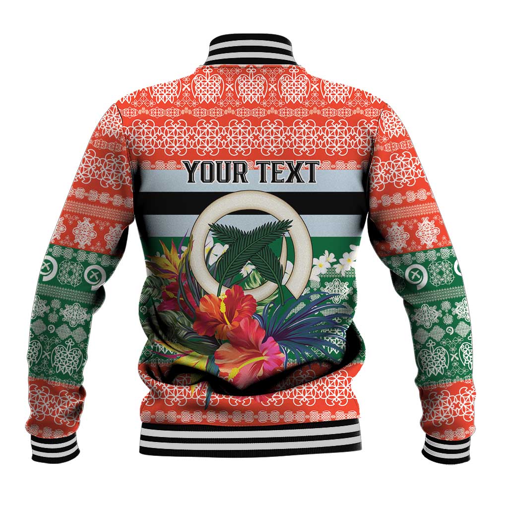 Personalised Penama Joyeux Noel Baseball Jacket Proud To Be a Ni-Van Sand Drawing Art - Polynesian Pride