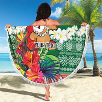 Personalised Penama Joyeux Noel Beach Blanket Proud To Be a Ni-Van Sand Drawing Art - Polynesian Pride