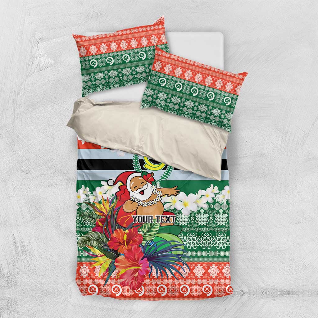 Personalised Penama Joyeux Noel Bedding Set Proud To Be a Ni-Van Sand Drawing Art - Polynesian Pride