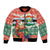 Personalised Penama Joyeux Noel Bomber Jacket Proud To Be a Ni-Van Sand Drawing Art - Polynesian Pride